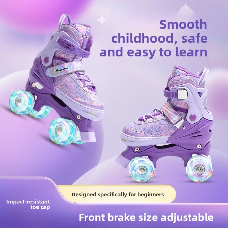 Women'S Shoes Professional - Double Row Roller Skate Shoes Skateboard
