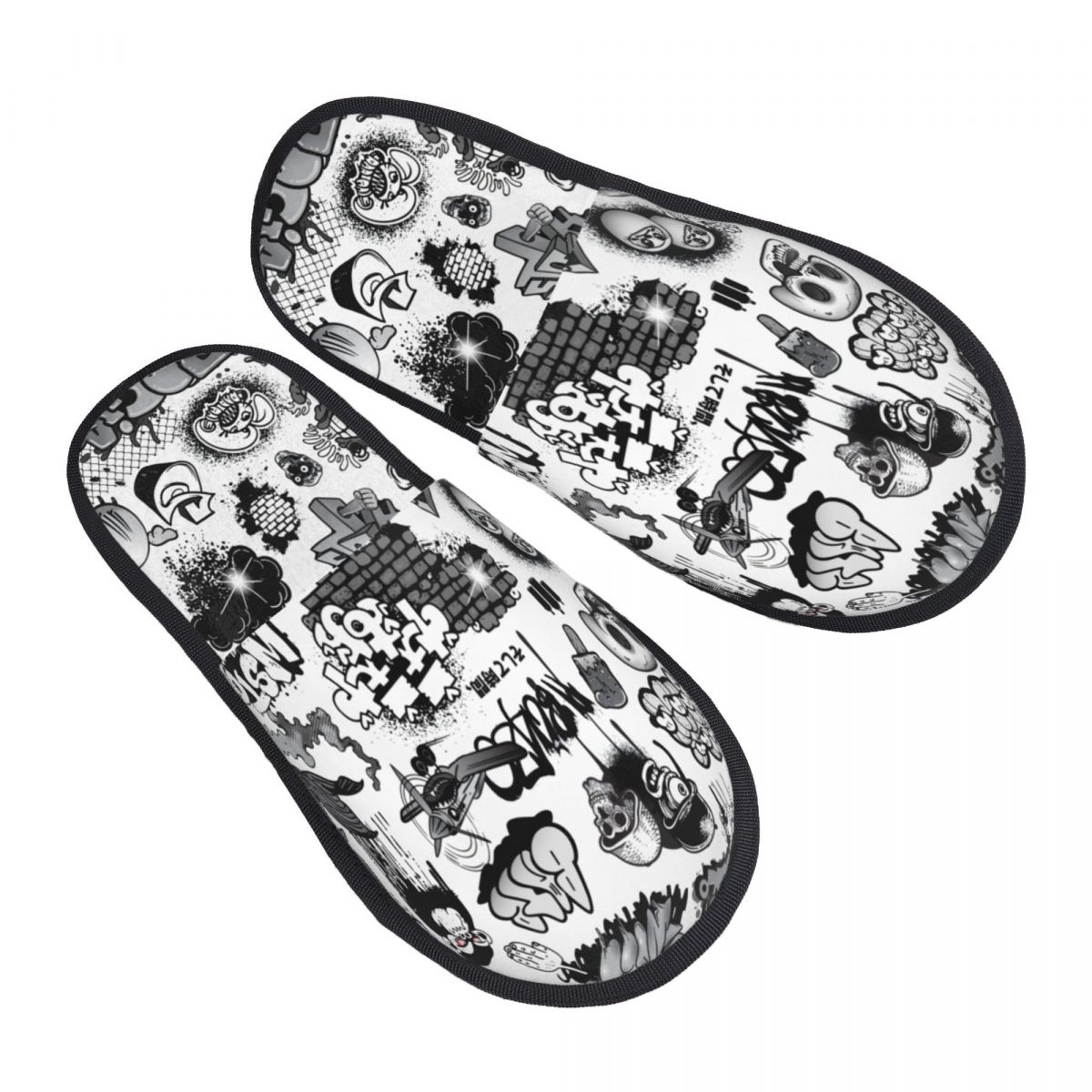 Women Shoes For Winter - Street Art Graffiti Wall Guest Slippers