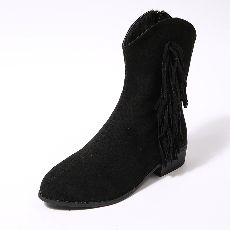Women'S Shoes In Wide Width - Women's Retro Fringe Suede Women's Round