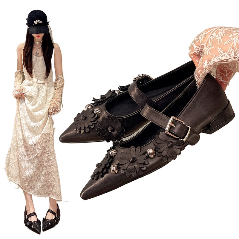 Metal Rivet Buckle Strap Soft  - Shoes For Women Flats recension och pris