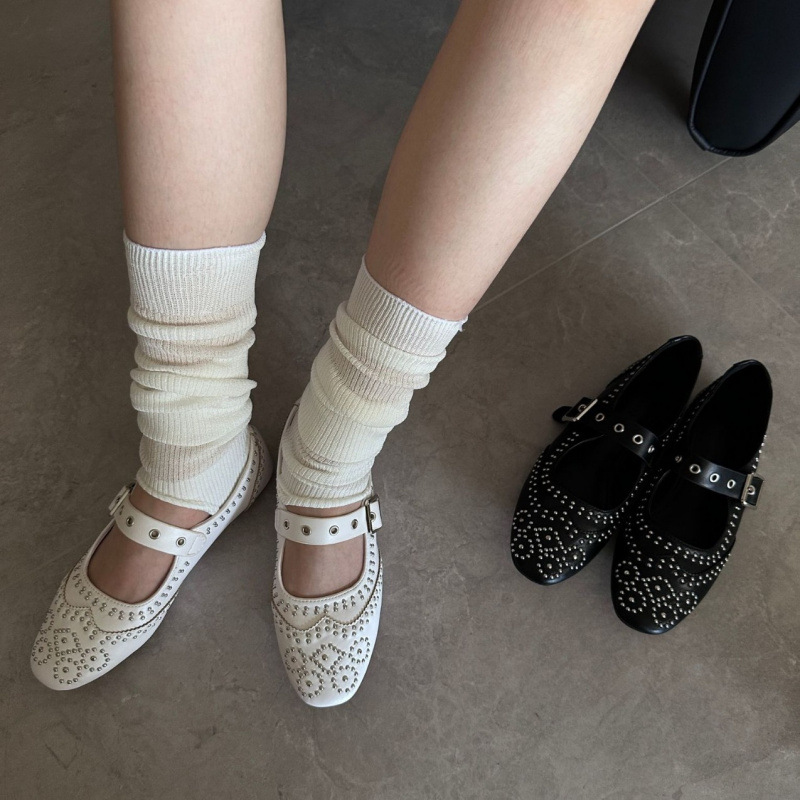 Retro Rivet Buckle Design Flat - Women Shoes Branded recension och pris