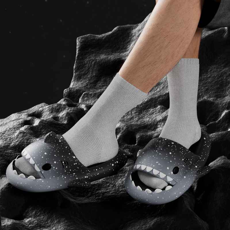 Cute Cartoon Shark Slippers Fo - Women'S Shoes To Men'S Size recension och pris