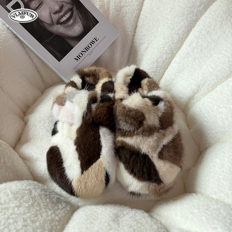 New Girl Luxury Mink Fur Slipp - Women Shoes For Winter recension och pris