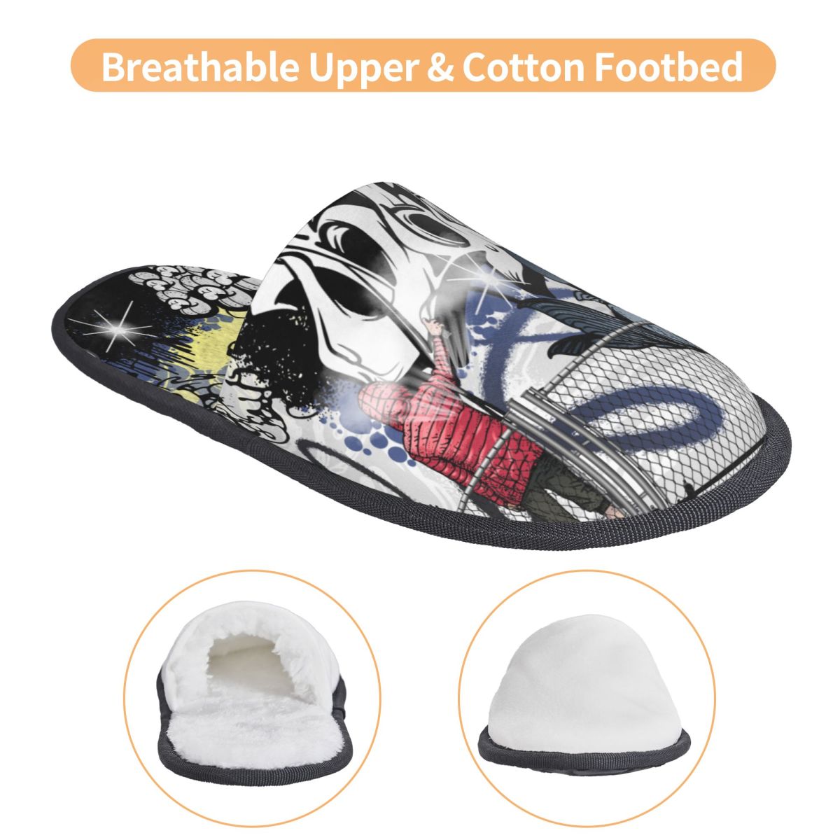 Graffiti Street Art House Slip - Women Shoes For Winter recension och pris