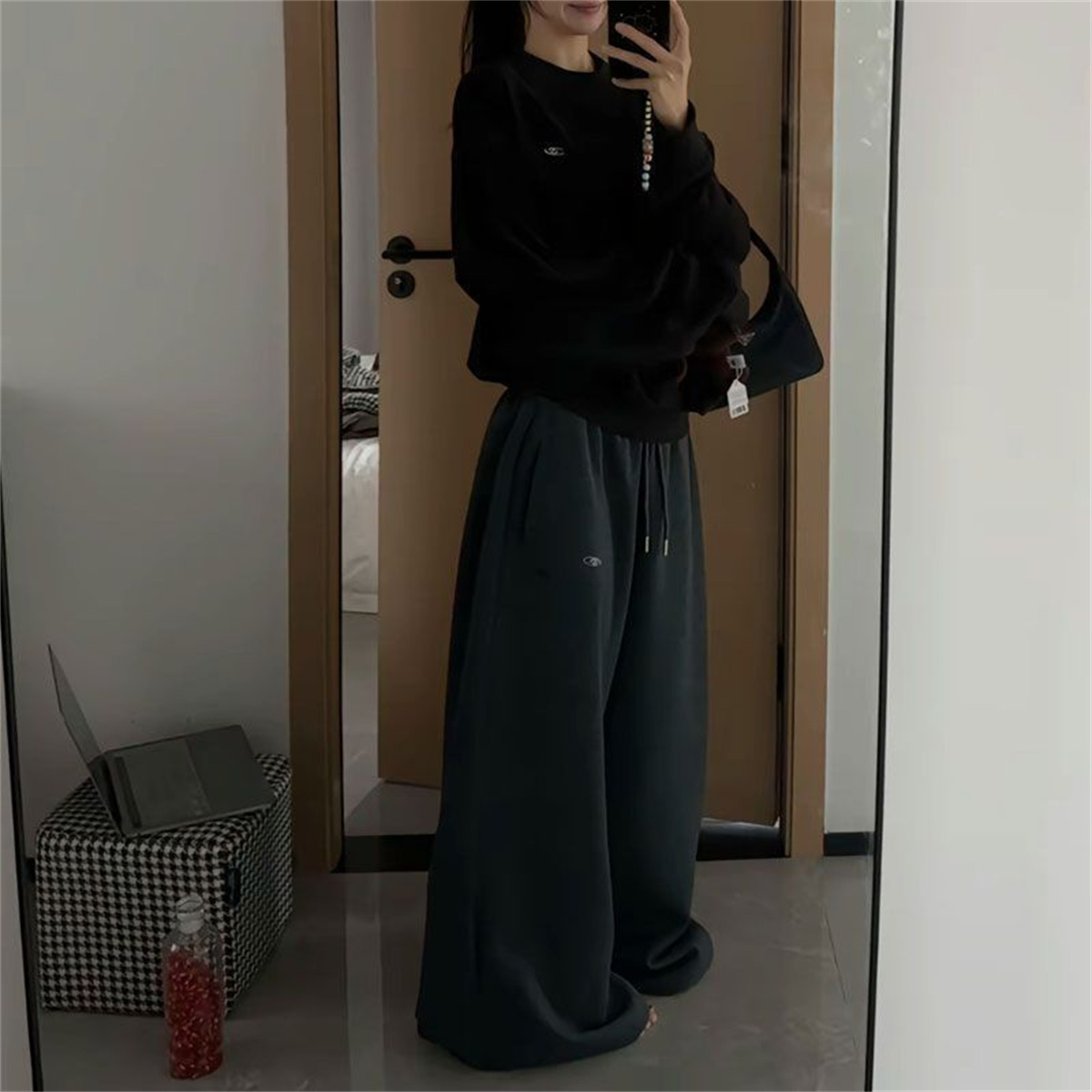 Oversize Woman Black Sweatpant - Women Shoes Joggers recension och pris