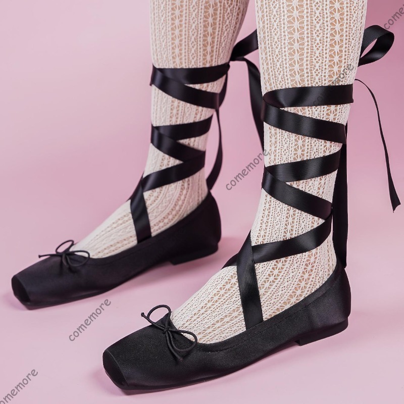Women's Satin Ribbon Tie Balle - Shoes For Women Flats recension och pris