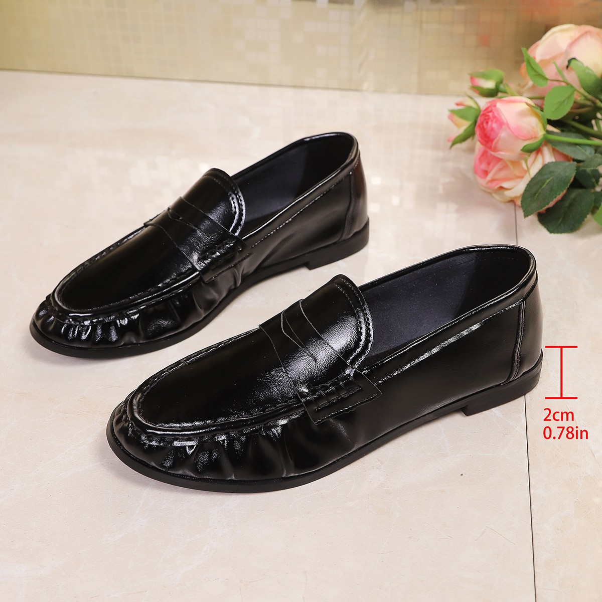 2026 Summer British Style Blac - Shoes For Women Flats recension och pris