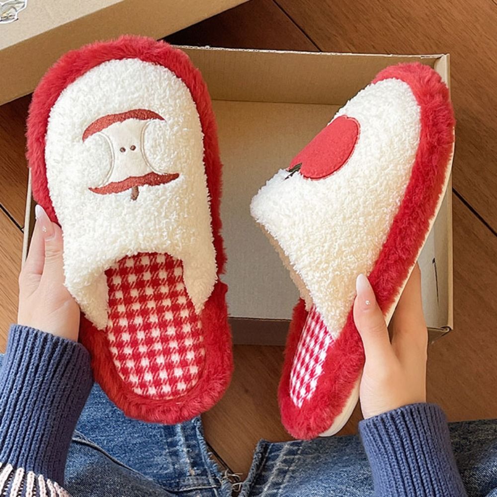 Fashion Grid Stripe Cute Slipp - Women Shoes For Winter recension och pris